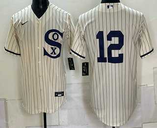 Men%27s Chicago White Sox #12 Colson Montgomery Cream 2021 Field of Dreams Authentic Jersey