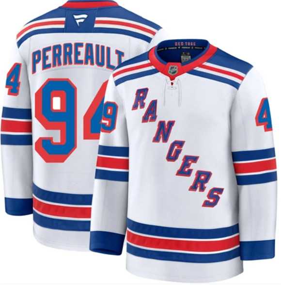 Men%27s New York Rangers #94 Gabe Perreault White Away Stitched Hockey Jersey Dzhi