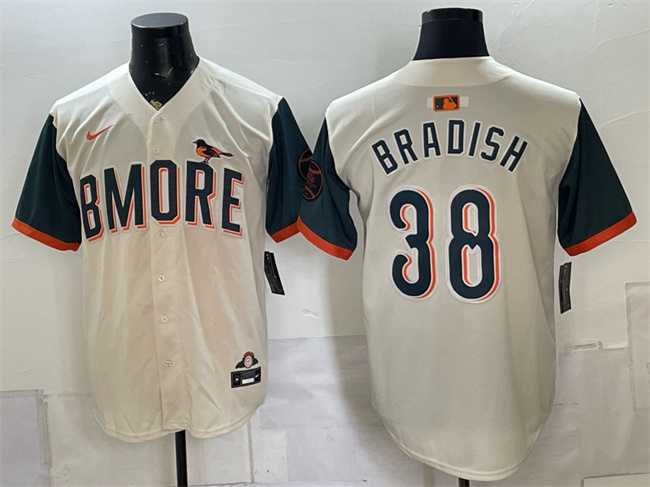 Men%27s Baltimore Orioles #38 Kyle Bradish Natural 2026 City Connect Stadium Stitched Jersey