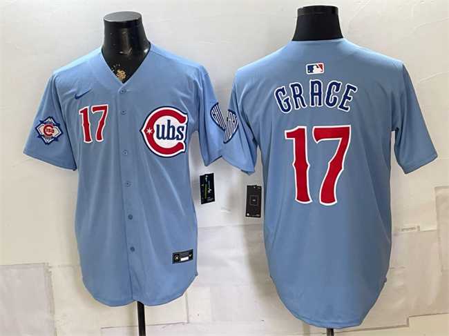 Men%27s Chicago Cubs #17 Mark Grace Blue 2026 2nd Alternate Limited Stitched Jersey