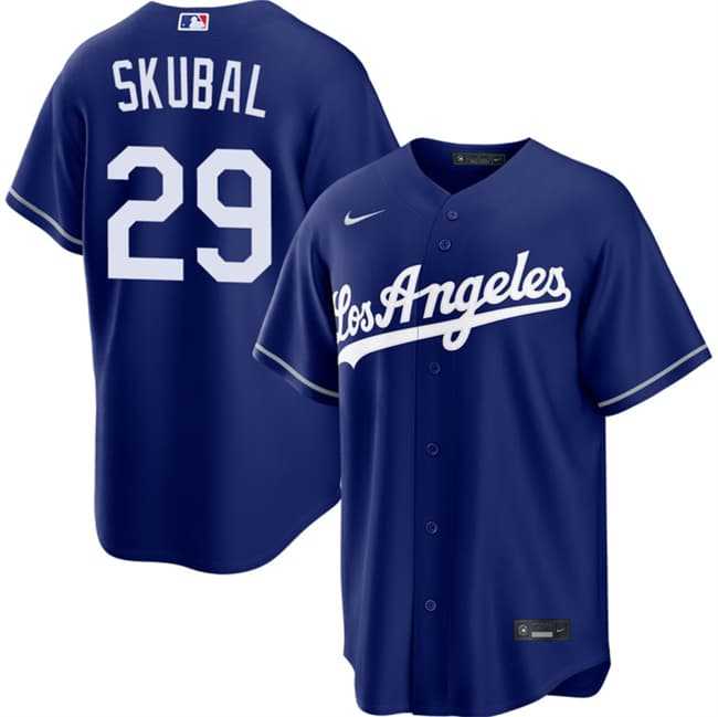 Men%27s Los Angeles Dodgers #29 Tarik Skubal Royal Alternate Stitched Jersey