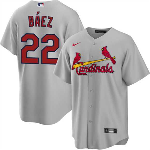 Men%27s St. Louis Cardinals #22 Joshua Baez Gray Cool Base Stitched Jersey Dzhi