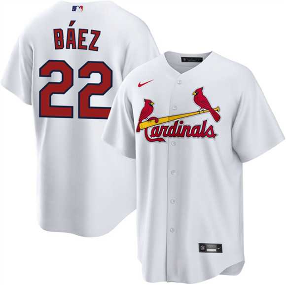 Men%27s St. Louis Cardinals #22 Joshua Baez White Home Stitched Jersey Dzhi