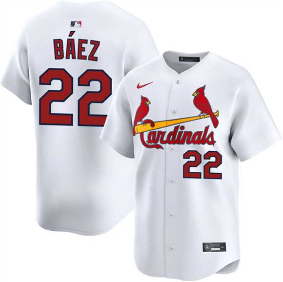 Men%27s St. Louis Cardinals #22 Joshua Baez White Home Limited Stitched Jersey Dzhi