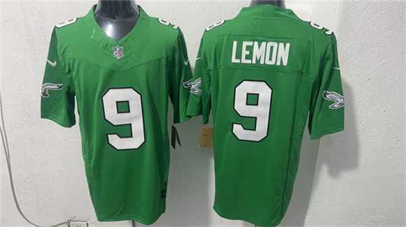 Men%27s Philadelphia Eagles #9 Makai Lemon Green 2026 F.U.S.E. Draft Vapor Untouchable Limited Stitched Jersey