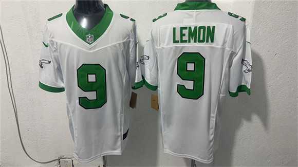 Men%27s Philadelphia Eagles #9 Makai Lemon White 2026 Draft F.U.S.E Vapor Untouchable Limited Stitched Jersey