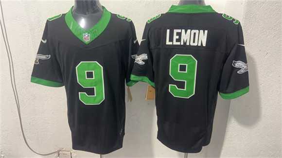 Men%27s Philadelphia Eagles #9 Makai Lemon Black 2026 Draft F.U.S.E Vapor Untouchable Limited Stitched Jersey