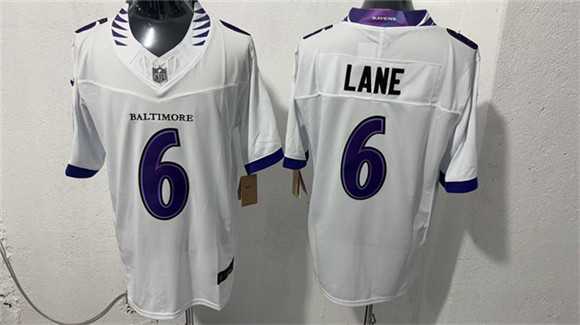 Men%27s Baltimore Ravens #6 Ja%27Kobi Lane White 2026 F.U.S.E. Vapor Stitched Limited Stitched Jersey