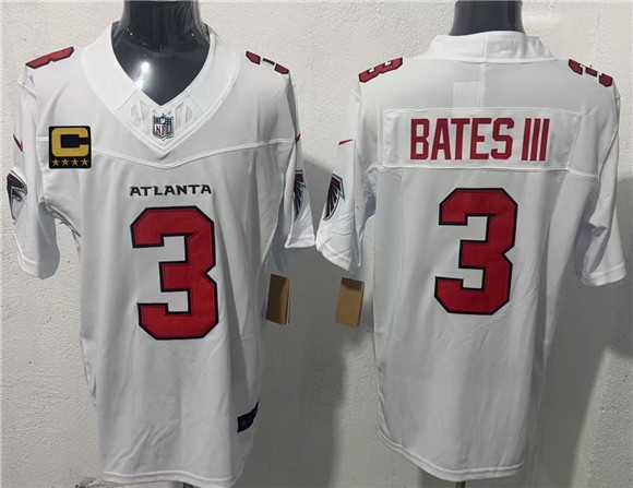 Men%27s Atlanta Falcons #3 Jessie Bates III White 2026 New F.U.S.E. 4-Star C Patch Vapor Untouchable Limited Stitched Jersey