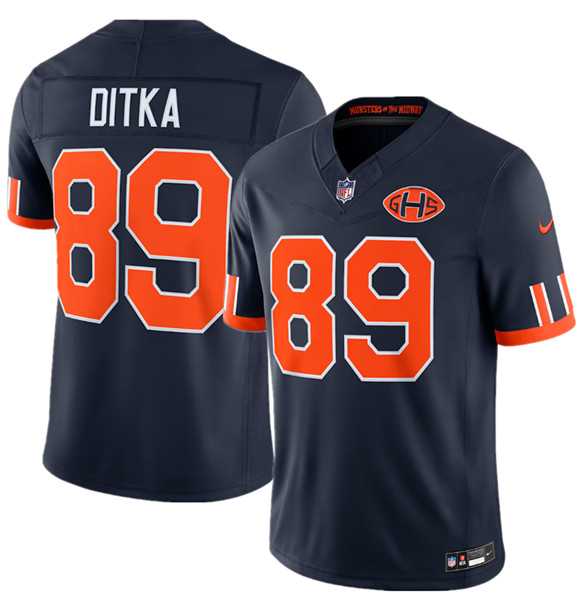 Men%27s Chicago Bears #89 Mike Ditka Navy 2026 F.U.S.E. Rivalries Collection Limited Stitched Jersey Dzhi