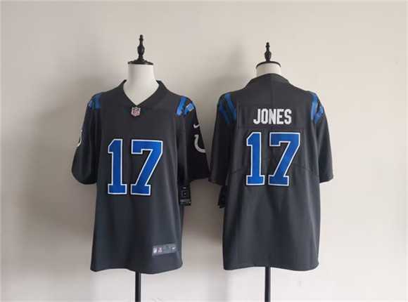 Men%27s Indianapolis Colts #17 Daniel Jones Dark Gray 2026 Rivalries Collection Limited Stitched Jersey