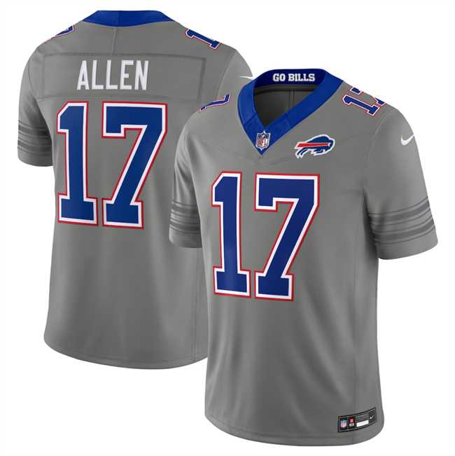 Men%27s Buffalo Bills #17 Josh Allen Gray F.U.S.E. 2026 Nickel City Vapor Stitched Jersey Dzhi