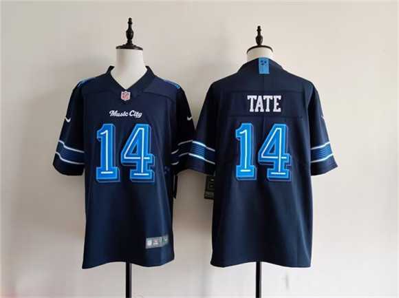 Men%27s Tennessee Titans #14 Carnell Tate Navy 2026 %27Music City%27 Rivalries Collection Limited Stitched Jersey