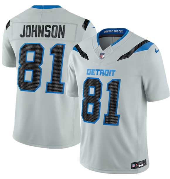 Men%27s Detroit Lions #81 Calvin Johnson Silver 2026 F.U.S.E. Rivalries Collection Limited Stitched Jersey Dzhi