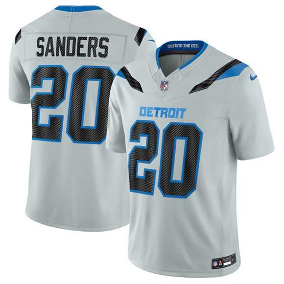 Men%27s Detroit Lions #20 Barry Sanders Silver 2026 F.U.S.E. Rivalries Collection Limited Stitched Jersey Dzhi