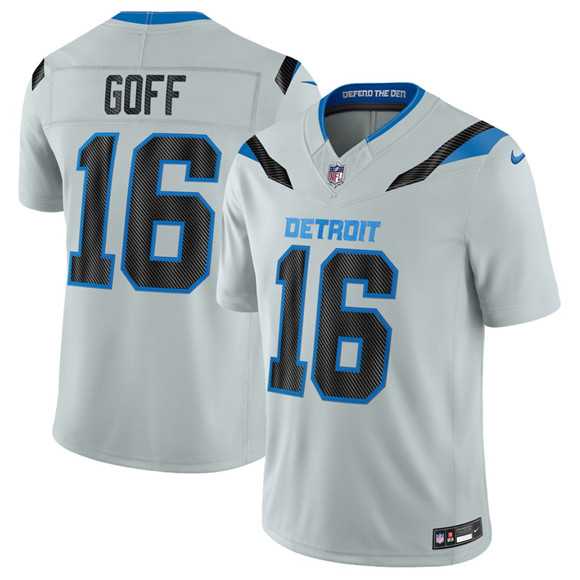 Men%27s Detroit Lions #16 Jared Goff Silver 2026 F.U.S.E. Rivalries Collection Limited Stitched Jersey Dzhi