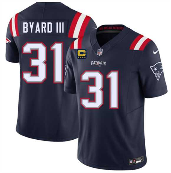 Men%27s New England Patriots #31 Kevin Byard III Navy 2026 F.U.S.E. 4-Star C Pach Vapor Limited Stitched Jersey Dzhi
