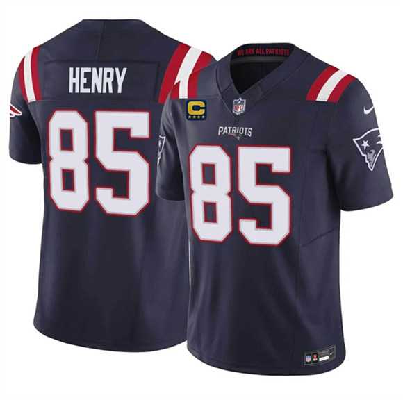 Men%27s New England Patriots #85 Hunter Henry Navy 2026 F.U.S.E. 4-Star C Pach Vapor Limited Stitched Jersey Dzhi