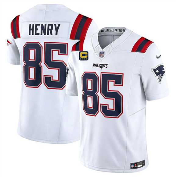 Men%27s New England Patriots #85 Hunter Henry White 2026 F.U.S.E. 4-Star C Pach Vapor Limited Stitched Jersey Dzhi