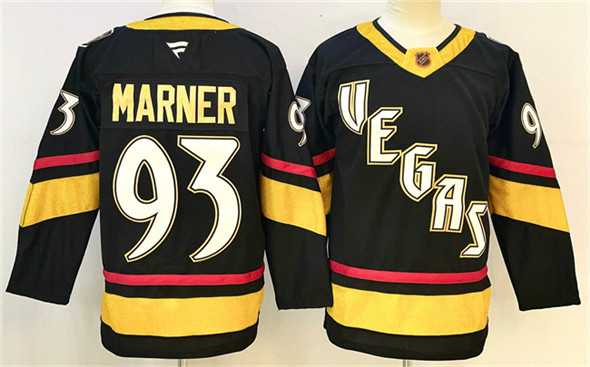 Men%27s Vegas Golden Knights #93 Mitch Marner Black 2024-25 Stitched Hockey Jersey