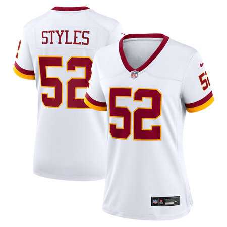 Women%27s Washington Commanders #52 Sonny Styles Nike White Vapor Limited Stitched Jersey