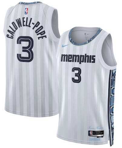 Men%27s Memphis Grizzlies #3 Kentavious Caldwell-Pope Gray 2025-26 City Edition Swingman Stitched Jersey Dzhi