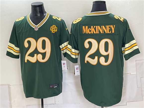 Men%27s Green Bay Packers #29 Xavier McKinney Dark Green 2026 Rivalries Collection Limited Stitched Game Jersey