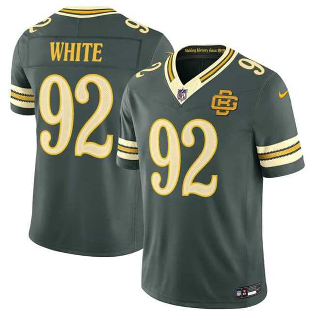 Men%27s Green Bay Packers #92 Reggie white Dark Green 2026 F.U.S.E. Rivalries Collection Limited Stitched Jersey Dzhi