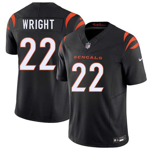 Men%27s Cincinnati Bengals #22 Ceyair Wright Black 2026 Draft F.U.S.E. Vapor Untouchable Limited Stitched Jersey