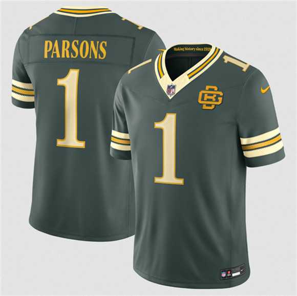 Youth Green Bay Packers #1 Micah Parsons Dark Green 2026 Rivalries Collection Limited Stitched Jersey Dzhi