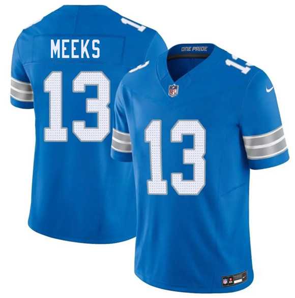 Men%27s Detroit Lions #13 Jackson Meeks Blue 2026 F.U.S.E. Vapor Limited Stitched Jersey