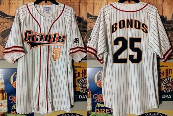 Men%27s San Francisco Giants #25 Barry Bonds White Limited Stitched Jersey