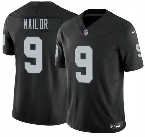 Men%27s Las Vegas Raiders #9 Jalen Nailor Black 2026 F.U.S.E. Vapor Untouchable Limited Stitched Jersey