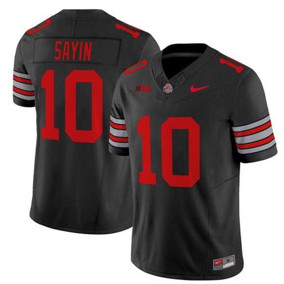 Men%27s Ohio State Buckeyes #10 Julian Sayin Black F.U.S.E. Stitched Football Jersey Dzhi