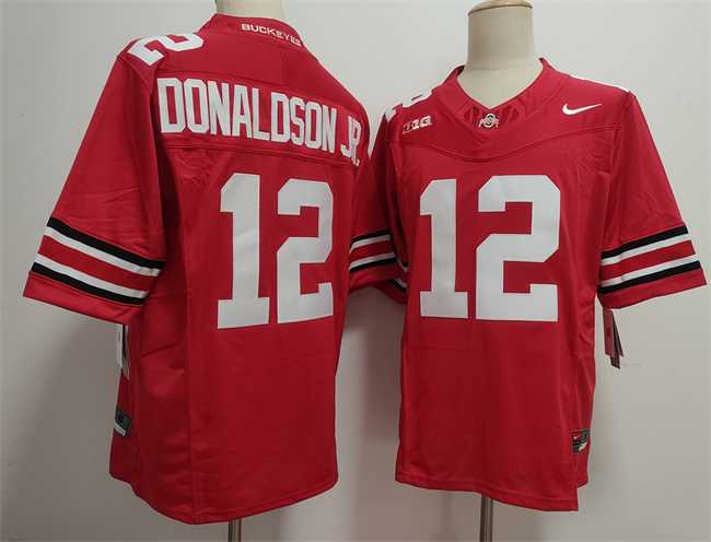 Men%27s Ohio State Buckeyes #12 CJ Donaldson Red 2025 F.U.S.E. Limited Stitched Jersey