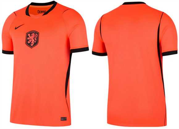Men%27s Netherlands Custom Orange 2026 Home Soccer Jersey