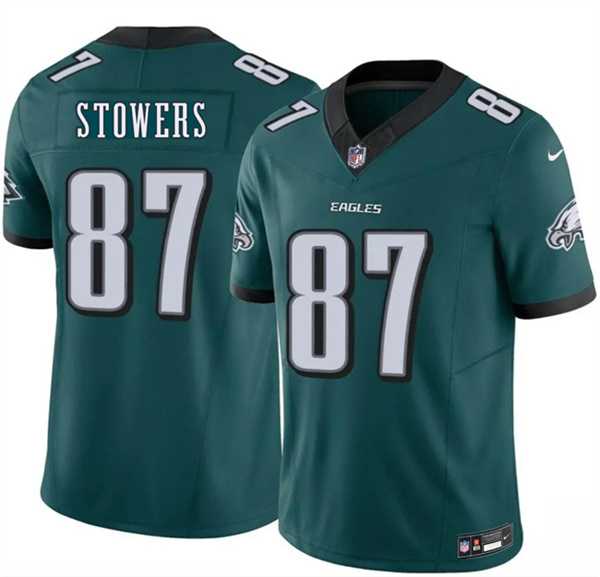 Men%27s Philadelphia Eagles #87 Eli Stowers Green 2026 Draft F.U.S.E. Vapor Untouchable Limited Stitched Jersey
