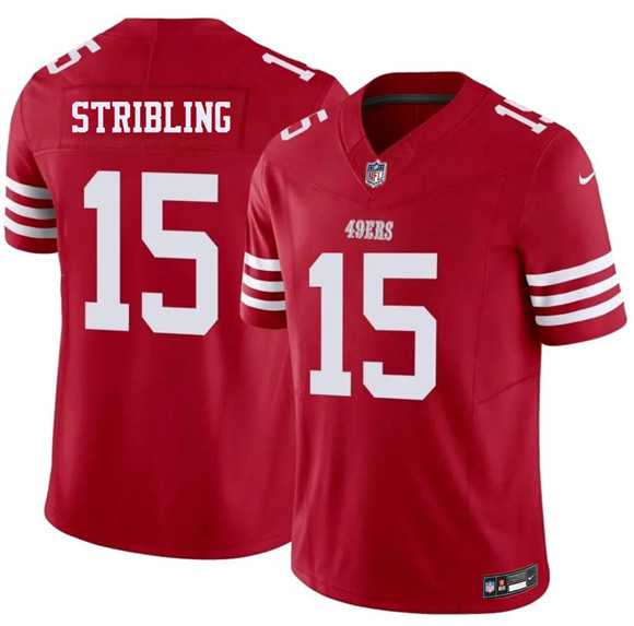 Men%27s San Francisco 49ers #15 De%27Zhaun Stribling Red 2026 F.U.S.E. Vapor Untouchable Limited Stitched Jersey