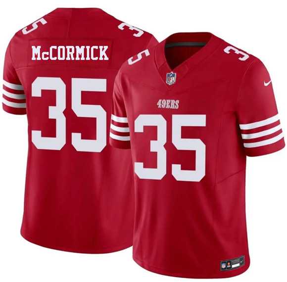 Men%27s San Francisco 49ers #35 Sincere McCormick Red 2026 F.U.S.E. Vapor Untouchable Limited Stitched Jersey