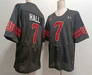 Men%27s Utah Utes #7 Johnathan Hall Black College Jersey