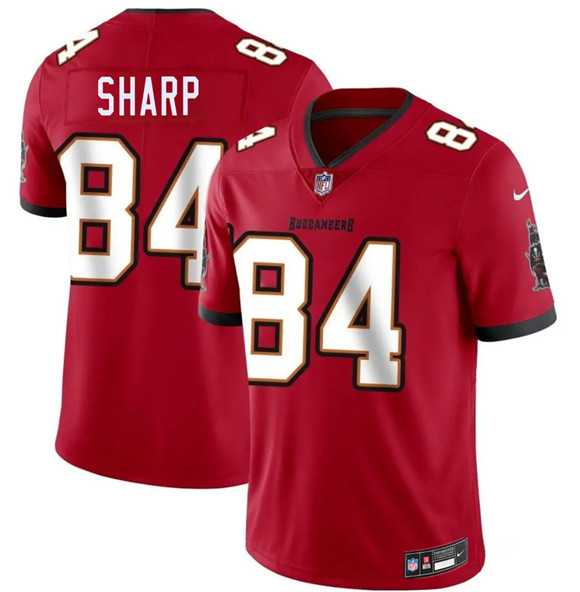 Men%27s Tampa Bay Buccaneers #84 Bauer Sharp Red 2026 Draft Vapor Limited Stitched Jersey