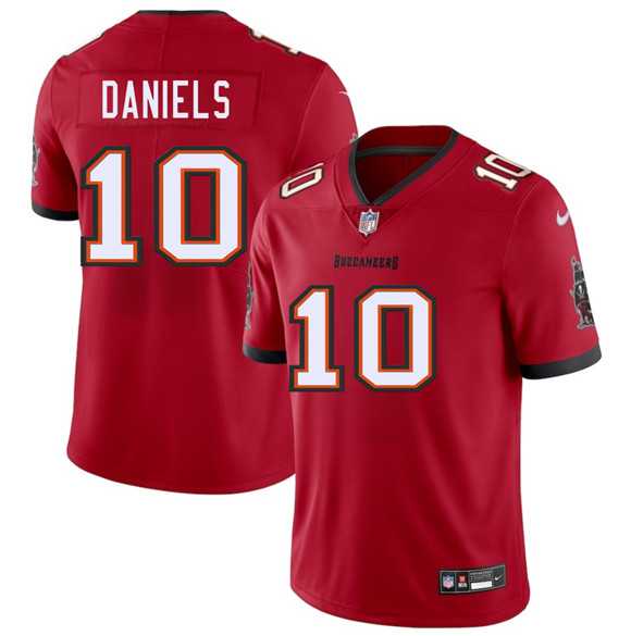 Men%27s Tampa Bay Buccaneers #10 Jalon Daniels Red 2026 Draft Vapor Limited Stitched Jersey