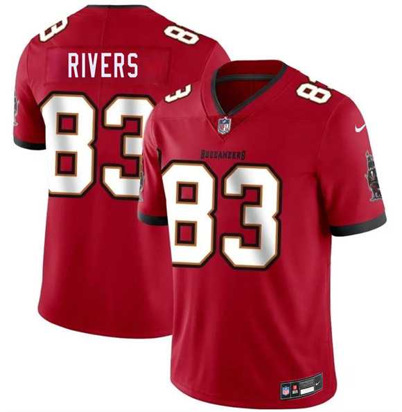 Men%27s Tampa Bay Buccaneers #83 Eric Rivers Red 2026 Draft Vapor Limited Stitched Jersey