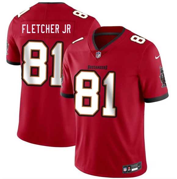 Men%27s Tampa Bay Buccaneers #81 Kenny Fletcher Jr Red 2026 Draft Vapor Limited Stitched Jersey