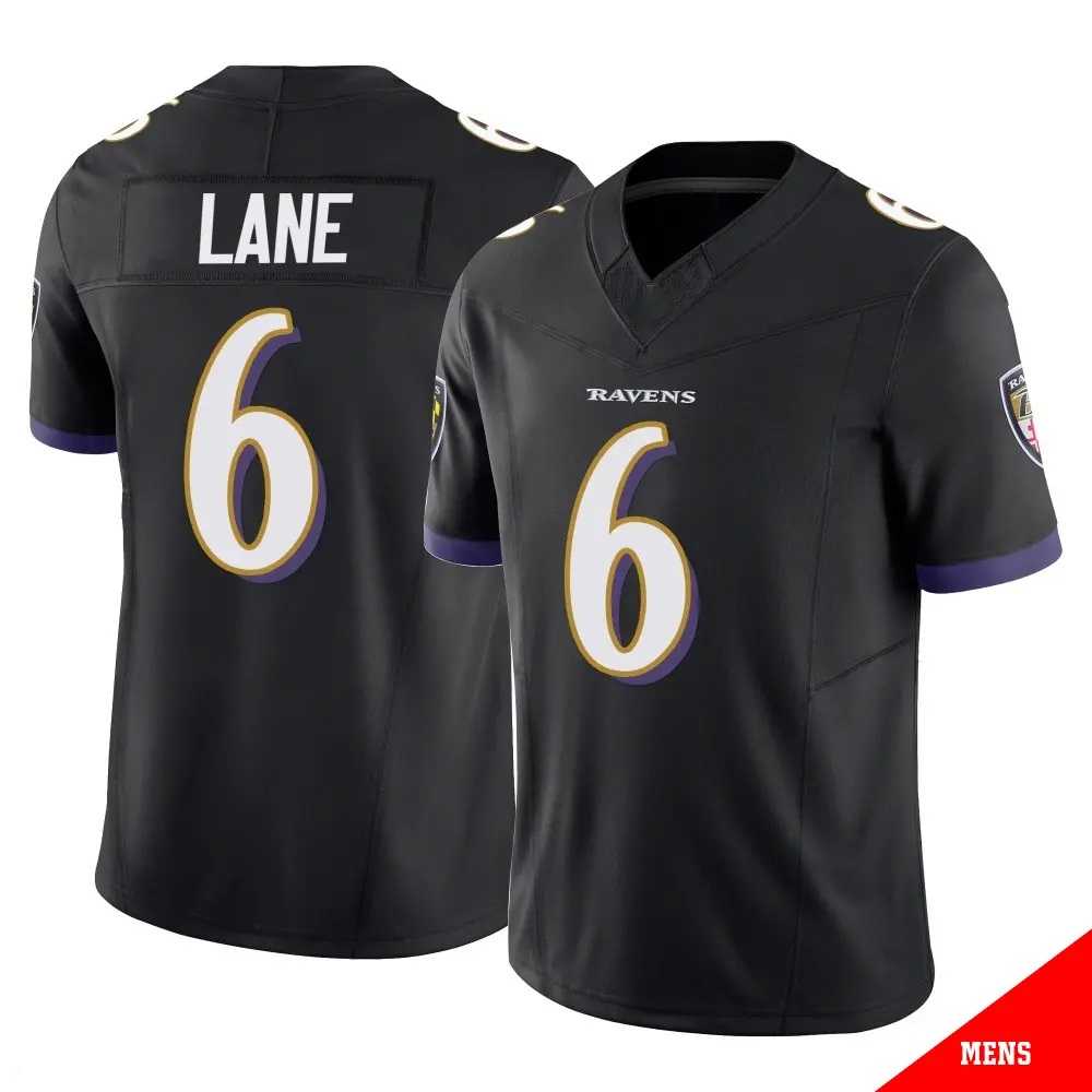 Men%27s Baltimore Ravens #6 Ja%27Kobi Lane Black 2025 F.U.S.E. Vapor Limited Jersey Dzhi