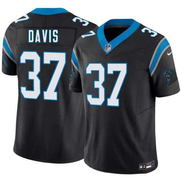 Men%27s Carolina Panthers #37 Miles Davis Black 2026 Draft F.U.S.E. Vapor Limited Stitched Jersey Dzhi