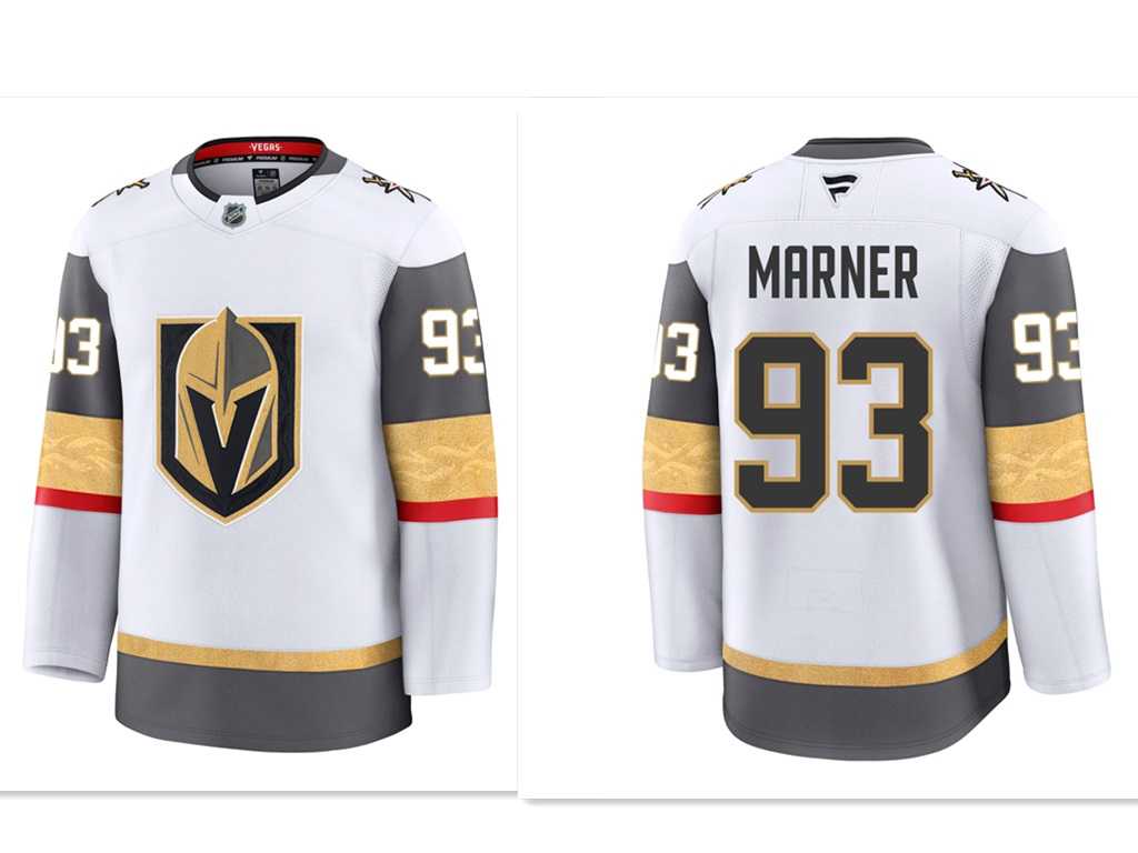 Men%27s Vegas Golden Knights #93 Mitchell Marner White 2024-25 Home Stitched Hockey Jersey Dzhi