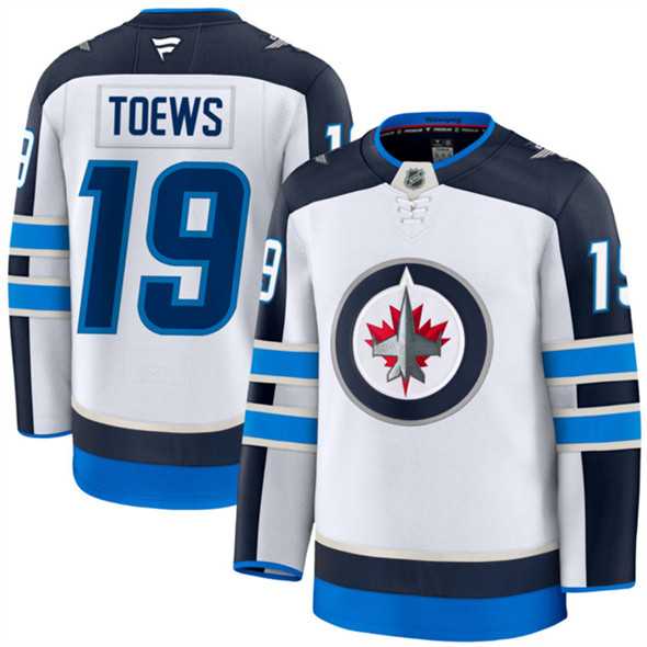 Men%27s Winnipeg Jets #19 Jonathan Toews White 2024-25 Away Stitched Hockey Jersey Dzhi