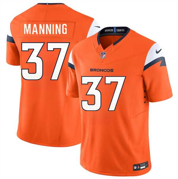 Men%27s Denver Broncos #37 Paul Manning Orange 2026 F.U.S.E. Vapor Limited Stitched Jersey Dzhi