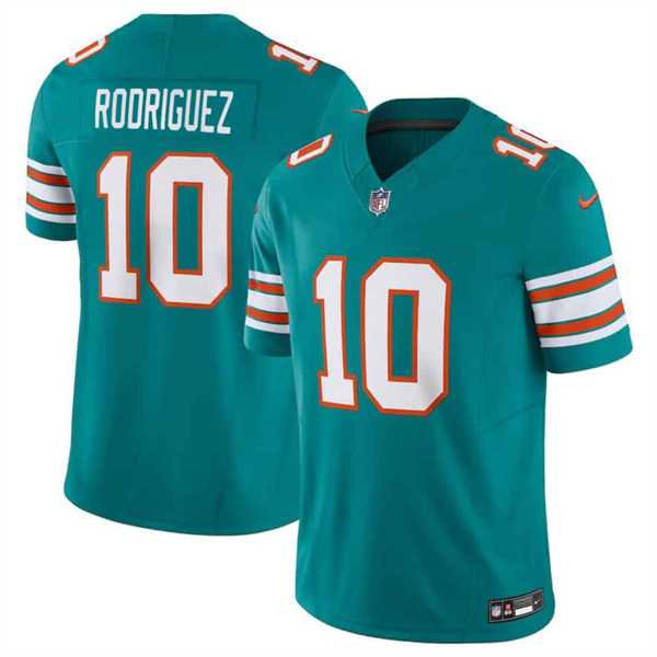 Men%27s Miami Dolphins #10 Jacob Rodriguez Aqua 2026 Draft F.U.S.E. Vapor Limited Stitched Jersey Dzhi